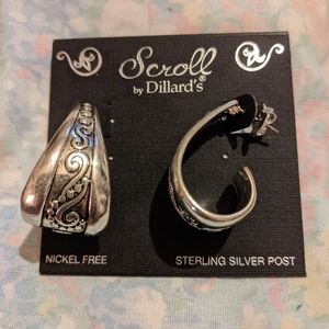 Sterling silver post earrings